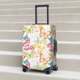 thumbnail image 6 of Logiee Retro Colorful Butterfly Print Travel Luggage Cover,Suitcase Protector, Washable Elastic Suitcase Baggage Cover,Closure for Wheeled Suitcase Fit 18-32 Inch Luggage-X-Large, 6 of 7