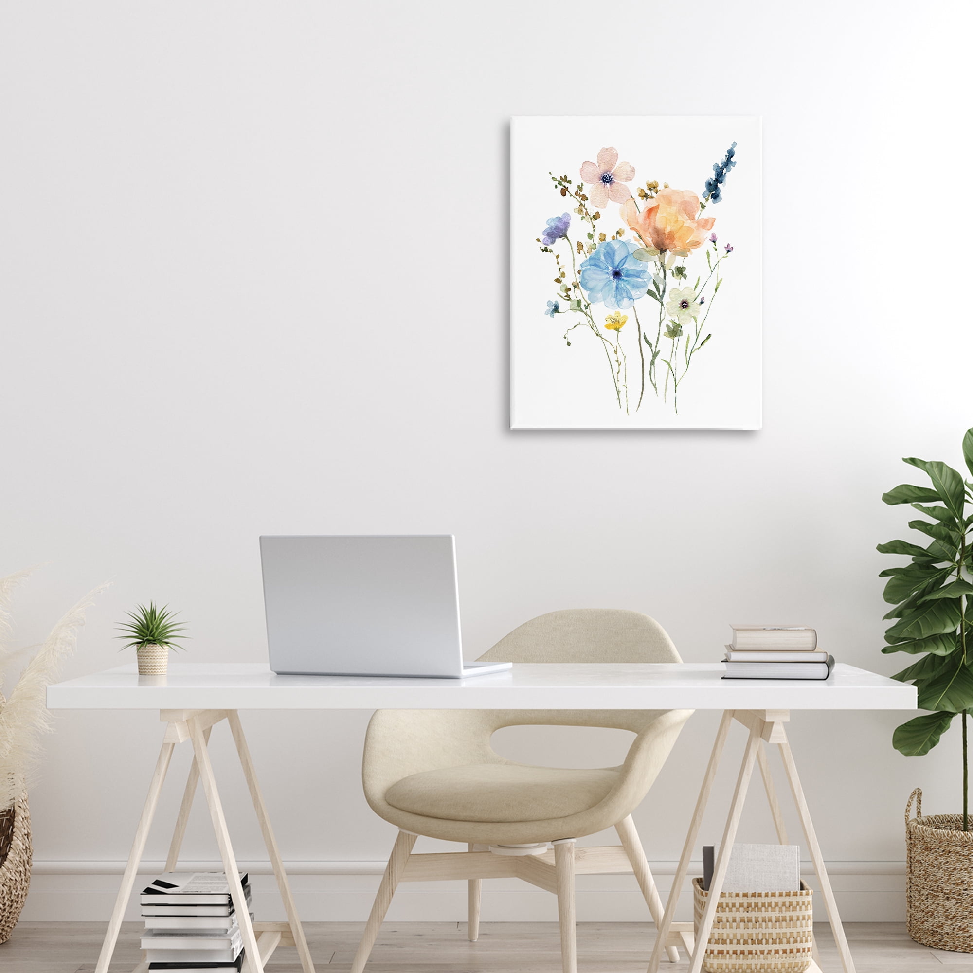 Stupell Industries Wildflower Sprig Bundle Canvas Wall Art, design by Livi Finn