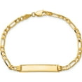 thumbnail image 4 of 14K Yellow Gold Flat Figaro Link Diamond Cut Id Bracelet - Jbsp, 4 of 5
