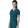 thumbnail image 1 of Maevn 1716 V-Neck Two Pocket Top Caribbean Blue XXS, 1 of 1
