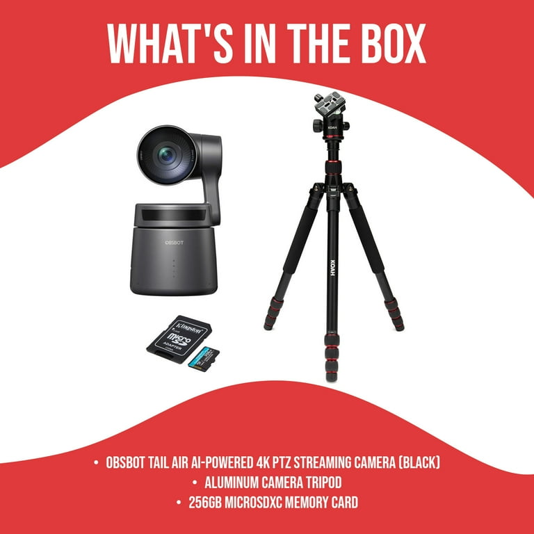 OBSBOT Tail Air AI-Powered 4K PTZ Streaming Camera with UHD