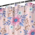 thumbnail image 3 of Pioneer Flower Floral Print Pattern Shower Curtain 36"x72", Bathroom Decorative Shower Curtain Set with 12 Hooks, Waterproof Washable, 3 of 6