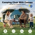 thumbnail image 3 of Portable Camping Chair with Canopy - Folding Chair with Canopy, Durable 600D Oxford Canopy Chair for Camping, Beach, Picnics, Fishing & Sports, 3 of 9