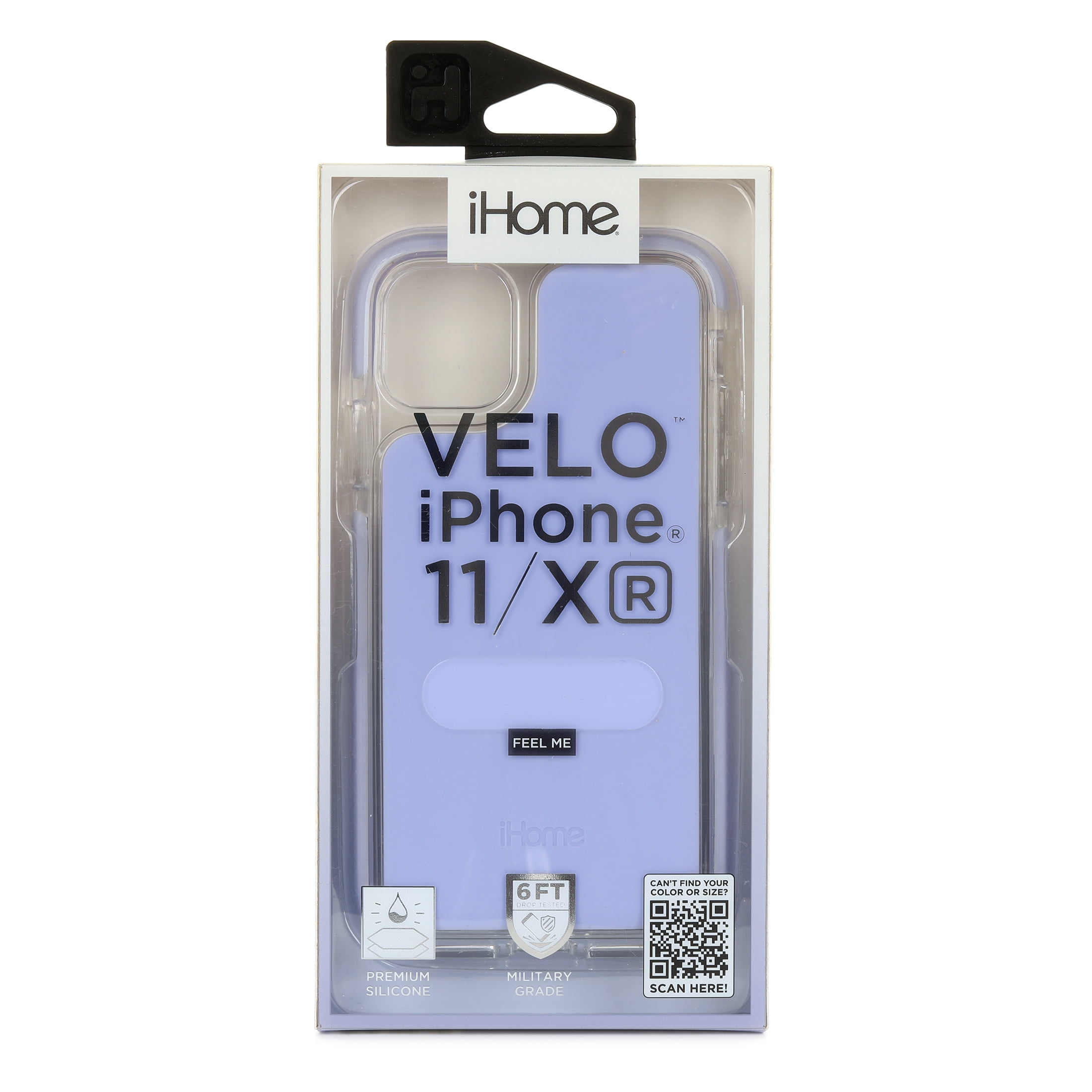 iHome Velo Silicone Impact Case for iPhone 11/XR, Lavender