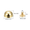 thumbnail image 2 of 12x7mm Screw Back Rivets Hollow Round Head Leather Studs Gold Tone 8 Pack, 2 of 5