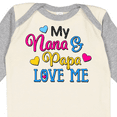 thumbnail image 4 of Inktastic My Nana and Papa Love Me with Hearts Boys or Girls Long Sleeve Baby Bodysuit, 4 of 5
