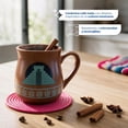 thumbnail image 3 of Juego de 4 Tazas de Café y Té de Cerámica 450 ml Color Café Chefmaker Raices para Fiestas Patrias, 3 of 10