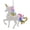 Gold, variant on Kurt S. Adler Pastel Unicorn Ornament - One Ornament 4 Inch, Plastic - Mythical Pointed Horn T2502 Silver