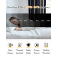 thumbnail image 5 of Blue and Brown Geometric Stripe Pattern Blackout Curtains 63 Inches Long for Bedroom, Thermal Insulated Room Darkening Black Out Window Curtain Panels Grommet Drapes for Living Room, 5 of 8
