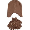 thumbnail image 2 of Winter Warm-Up - Little Boys Penguin Hat and Glove Set Fits Size 4-7 33759-onesize (light brown), 2 of 3
