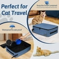 thumbnail image 2 of Portable Cat Travel Litter Box with Lid and 10 pcs Disposable Liner Bags, Leak-Proof and Collapsible for Car, Hotel, Airplane and Outdoor Use, 2 of 6