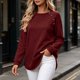 thumbnail image 1 of Neewe Women's Plain Casual Long sleeves Sweatshirt Tops Basic Loose Fit Lightweight Tunic Pullover, 1 of 7