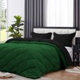 thumbnail image 4 of DNG Creations 3 Piece Reversible Diamond Pattern Comforter Solid - 100% Egyptian Cotton, 800 TC ( Oversized Queen - Size ) All-Season 550 GSM ( Green/Black Colour ), 4 of 7