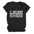 thumbnail image 2 of TIMIFIS Hauts à Manches Courtes pour la Saint-Valentin pour Femmes Mode Décontractée Col Rond Imprimé Cœur d'Amour T-Shirt d'Été Ample Col Rond, 2 of 3