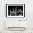 thumbnail image 2 of The Tampa Skyline B&W - Tampa Florida Photography Cityscape Black and White Skyline Architecture Nightlife Bridge Black Framed Wall Art Print 5 x 7 inches, 2 of 4