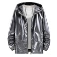 thumbnail image 1 of Mens Shiny Waterproof Hooded Jacket, 1 of 3
