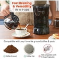 thumbnail image 5 of EHC4128 Automatic 4-Cup Brew & Drip Coffee Maker with Pause N Serve, Glass Carafe, Reusable Filter, On/Off Switch, Keep Warm, Water Level Indicator, Black, 5 of 5