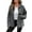 Dark Grey, variant on Eytino Jean Jacket for Women Denim Jackets Oversized Boyfriend Drop Shoulder Button Front Jean Jacket Coat with Pockets
