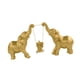 thumbnail image 5 of Estatua de elefante de resina, figura artística creativa, decoración de mesa para gabinete y hogar. Estilo B Dorado, 5 of 9