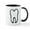 White/Black Inside, variant on CafePress - Tooth / Zahn / Dent / Diente / Dente / Tand Mug - 11 oz Ceramic Mug - Novelty Coffee Tea Cup
