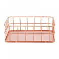 thumbnail image 2 of Desk Drawer Organizer Rose Gold Wire Basket Metal Mesh Holder for Storage Cosmetic Stationery, 2 of 7