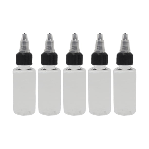 5 botellas dispensadoras de PET para pintar modelos con tapas giratorias, pintura con fugas. 30ml