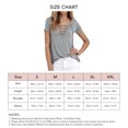 thumbnail image 5 of Camiseta con cordones y ojales para mujer, blusa de manga corta con cuello en V a la moda de Color puro de verano para el trabajo, 5 of 5
