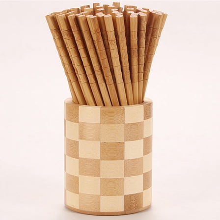 MLINS Bamboo Chopsticks for Home Use Japanese Style 5 Pairs Made of Premium Bamboo Material 7.87 Inches