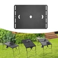 thumbnail image 1 of Mesa de parrilla de hierro, tablero superior, estante de campo, muebles de picnic, piezas resistentes, fáciles de instalar, equipo de campamento, mesa Estilo H, 1 of 8