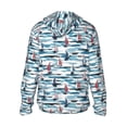 thumbnail image 3 of Uemuo Boat In Ocean Pattern Women's Full Zip UPF 50+ Sun Protection Hoodie Jacket Long Sleeve Sun Shirt Hiking Outdoor Performance with Pockets-3X-Large, 3 of 9