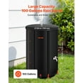 thumbnail image 4 of VEVOR Collapsible Rain Barrel, 100 Gallon Portable Rain Water Collection Barrel, 1000D PVC Rainwater Collection System, Garden Water Catcher Tank Storage Container with Spigot & Overflow Kit, Black, 4 of 9