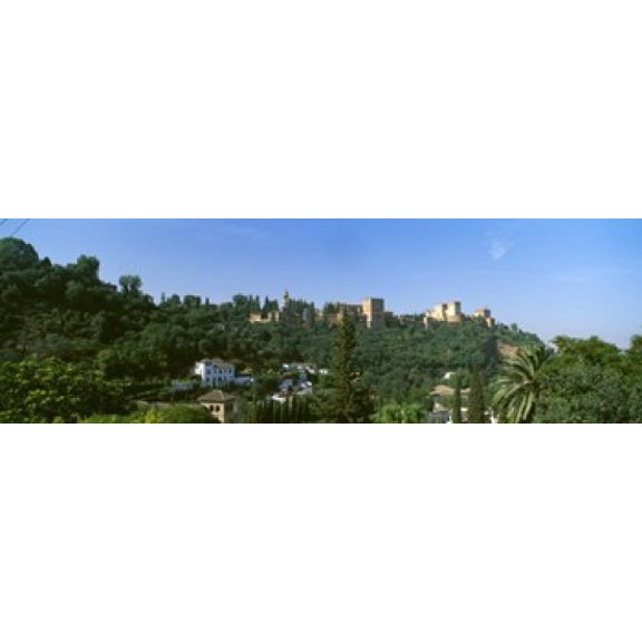 Palace viewed from Sacromonte Alhambra Granada Granada Province Andalusia Spain Canvas Art - Panoramic Images (36 x 12)
