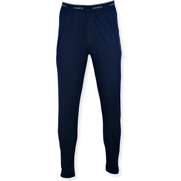 Hanes Men's Knit Pant with Elastic Waistband, Sky Captain, XLarge
