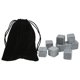 thumbnail image 1 of Piedras para Whisky Juego de Bolsas de Franela con Piedras para Tarta de Hielo y Granito de 2 cm, Regalo para Whisky, ginebra, Vino, Vodka con Bolsa de Franela 9, 1 of 5