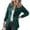 Green, variant on Dezsed Womens Faux Leather Blazer Jacket Women's Fashion Casual Lapel Collar Button Pocket Temperament Motorcycle Jacket Leather Jacket Coat Brown M