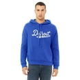thumbnail image 2 of Daxton Adult Unisex Pullover USA Cities State Script Hoodie Fleece Sweatshirt, Detroit Royal White, XL, 2 of 2
