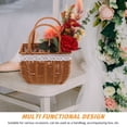 thumbnail image 6 of Wicker Handbag Woven Basket Purse for Women Top Handle Wedding Flower Girl Basket, 6 of 6