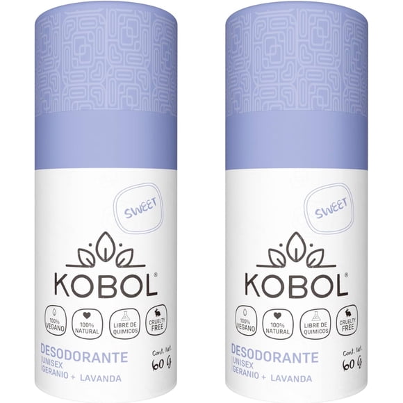 Kit de 2 Desodorantes Naturales de Geranio Lavanda - 12hrs Reales contra el mal olor o te regresamos tu dinero