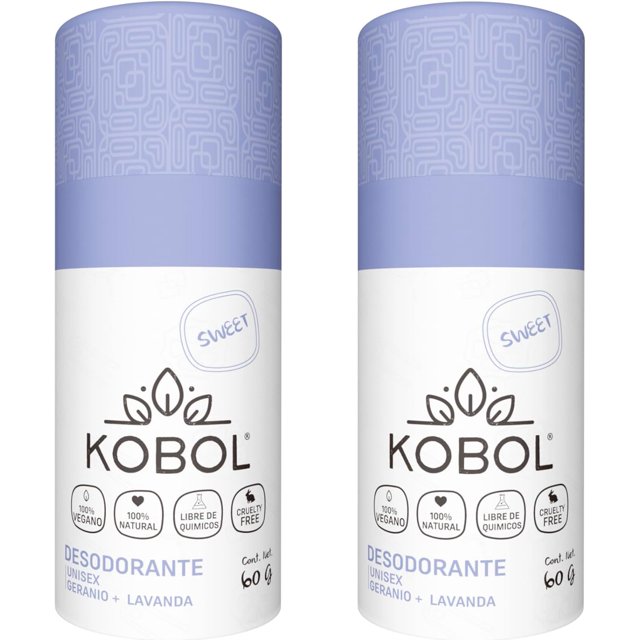 Kit de 2 Desodorantes Naturales de Geranio Lavanda - 12hrs Reales contra el mal olor o te regresamos tu dinero