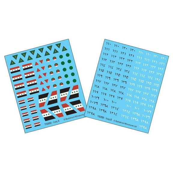 World War III Team Yankee Oil Wars: Iraqi Decal Pack