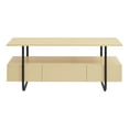 thumbnail image 2 of Furniture of America Javor 1-Drawer and 2-Cubby Wood Indoor Coffee Table,Light Maple, 2 of 8