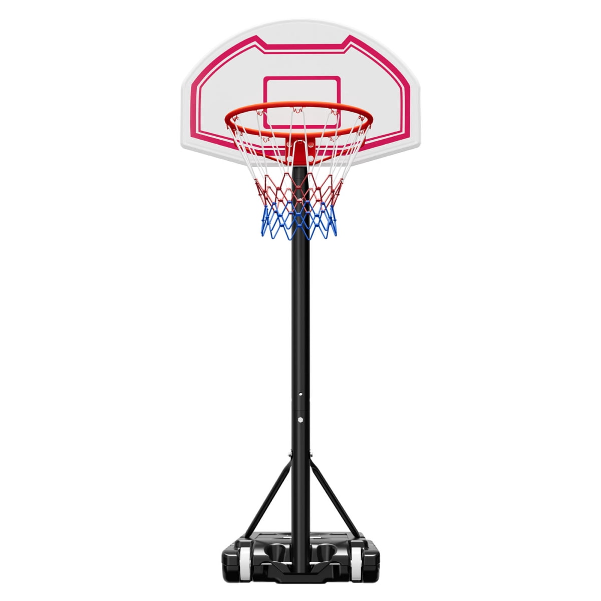 ZHICHUN Kids Portable Basketball Hoop 5.2-6.9ft Height Adjustable Rolling Wheels for Patio & Poolside