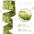 thumbnail image 2 of Cinta decorativa MAYREEL, 6,4 cm, terciopelo verde musgo, alambrada, 9,1 m, 2 of 6