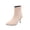 ABeige, variant on Womens Ankle Booties Pointed Toe Stiletto Heel Shoes Side Zip Faux Suede Fashion Short Boots
