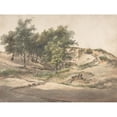 thumbnail image 3 of Andreas Schelfhout 24x19 Black Modern Framed Museum Art Print Titled - A Wooded Landscape Near Beekhuizen (19th Century), 3 of 5