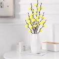 thumbnail image 5 of 1 Pcs Artificial Plum Blossom, Mini Wintersweet Faux Flower for Chinese Style Home Décor Arrangement 21.26", 5 of 9