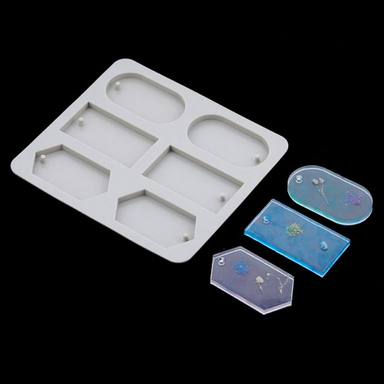 Silicone Resin Keychain Mold - Rectangles