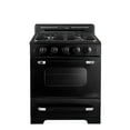 thumbnail image 1 of Classic Retro 30" Freestanding Gas Range with Convection Oven in Midnight Black, 1 of 1