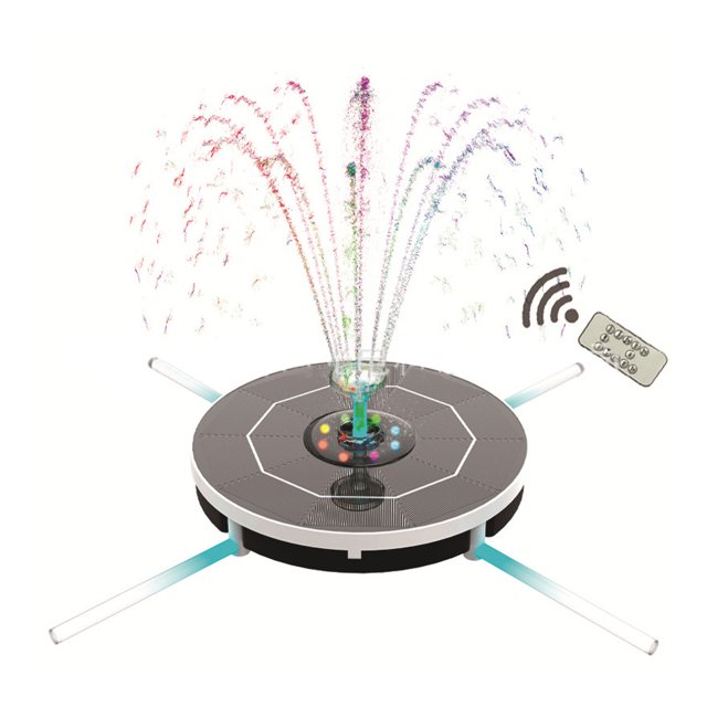 Solar Powered Fountain Pump, Landscaping Long Battery Life Light Sensing Monitoring Solar Fountain Pump for Garden for Outdoor for Pool