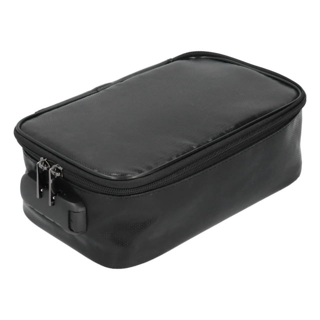Fireproof Document Bag with Lock, Small Fireproof Bag for Home Office Travel, Made of Three Layered Non Itchy Silicone Coated Fiberglass, Withstand Temperature